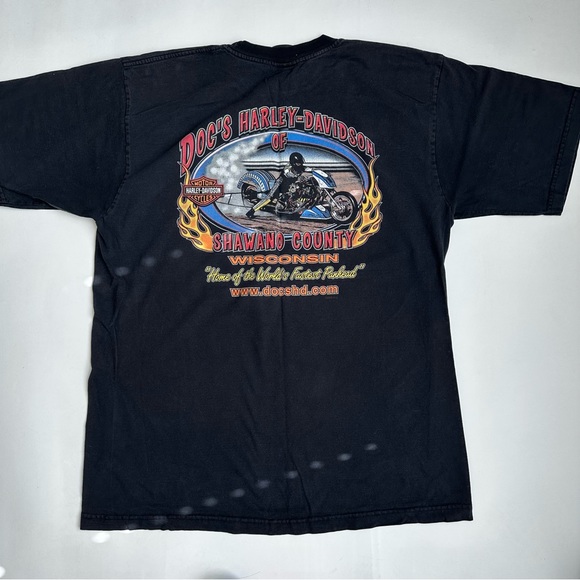 Harley-Davidson Tee from Doc’s in Shawano Wisconsin WI XL - Picture 2 of 9